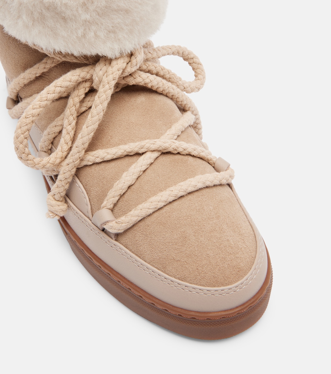 Classic shearling-trimmed suede snow boots  | Inuikii