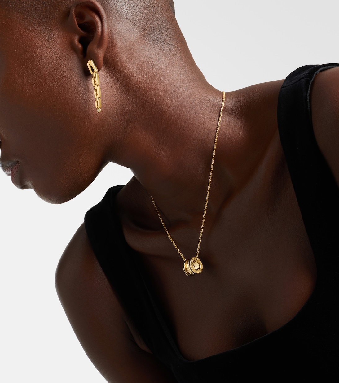 Halskette B.zero1 aus 18kt Gelbgold (750/1000) mit Keramik | Bvlgari