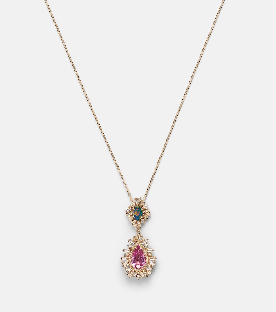 Collier One Of A Kind en or 18 ct, saphirs, diamants et opale | Suzanne Kalan