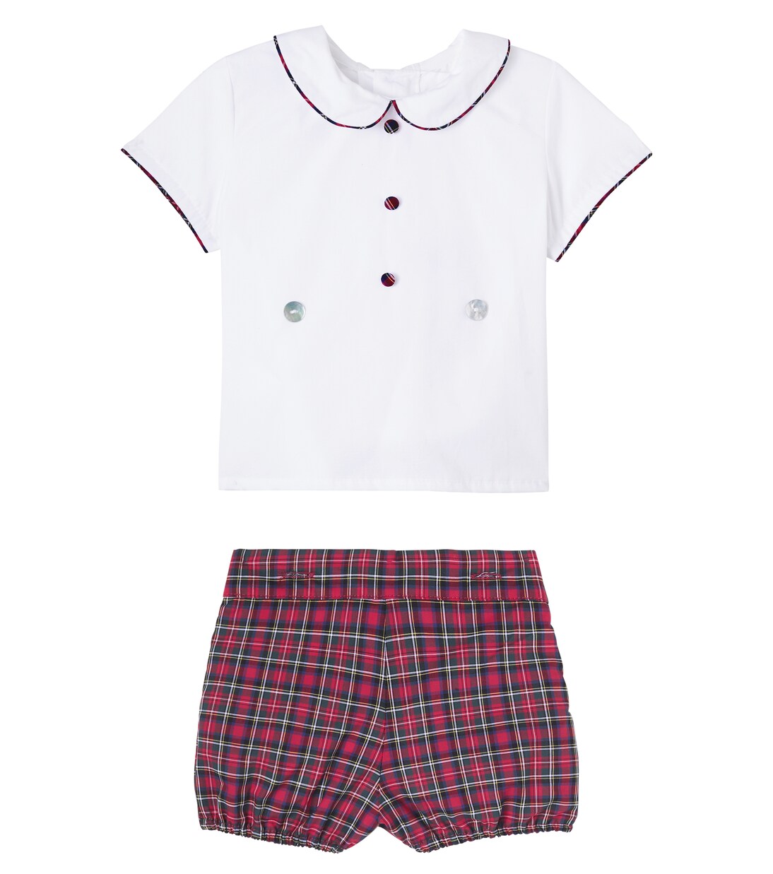Baby Pablo set of cotton blouse and shorts | La Coqueta