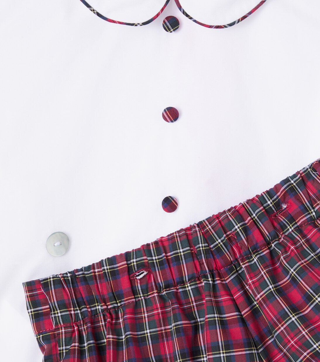 Baby Pablo set of cotton blouse and shorts | La Coqueta