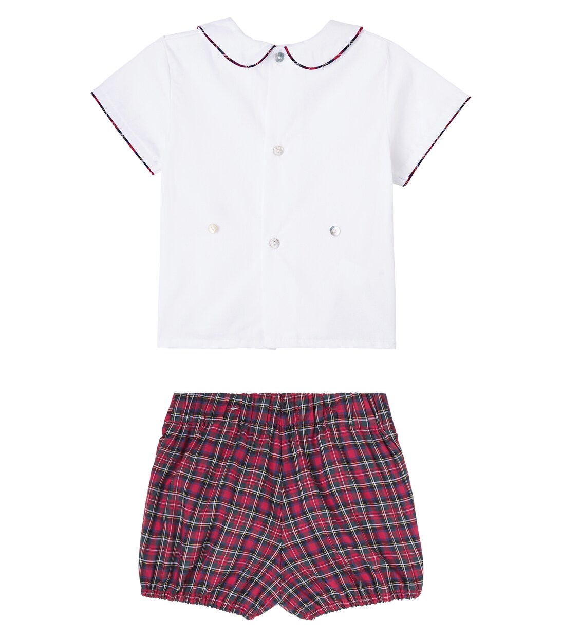 Baby Pablo set of cotton blouse and shorts | La Coqueta