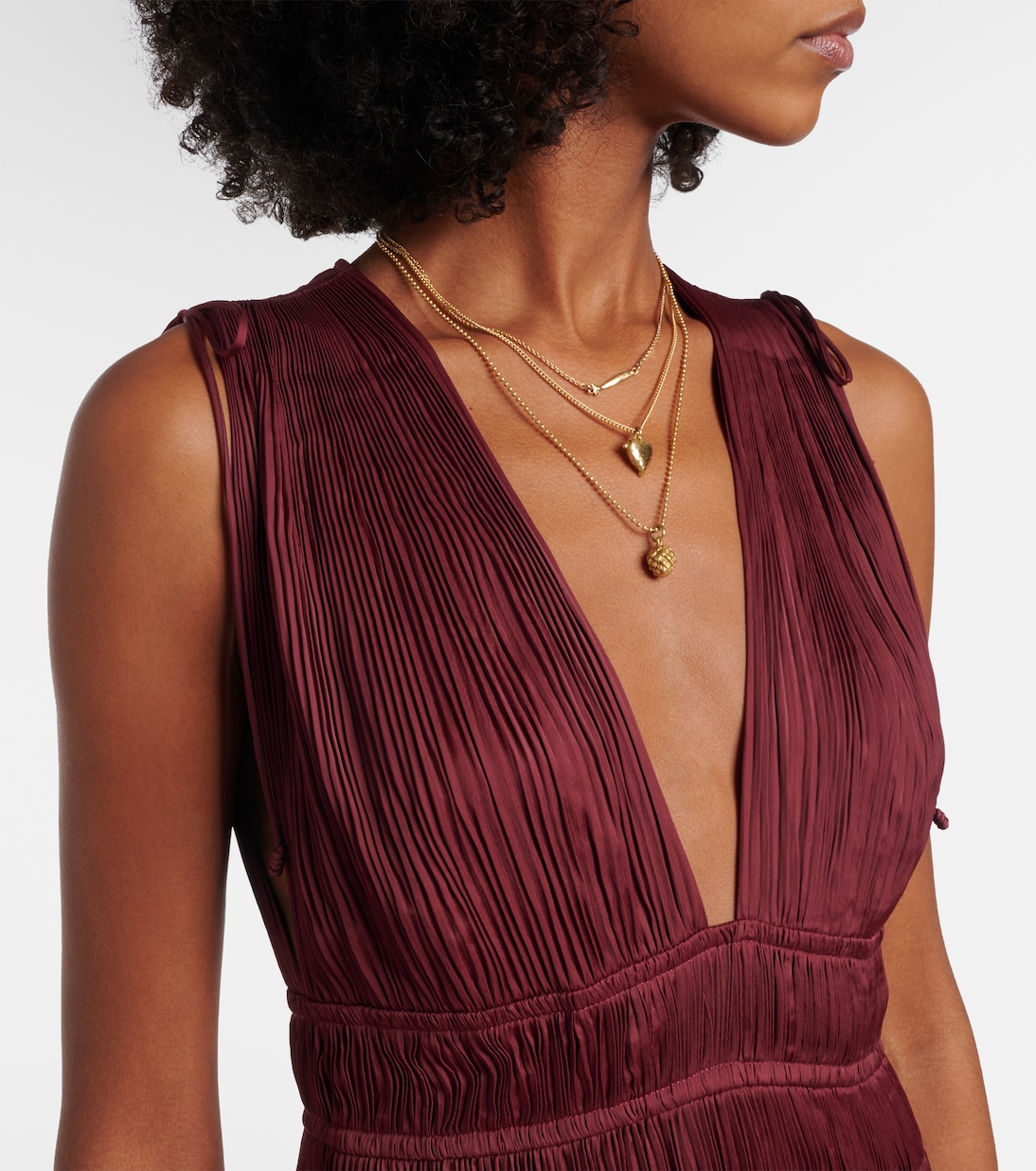 Tasneem缎布细皱布长礼服 | Ulla Johnson