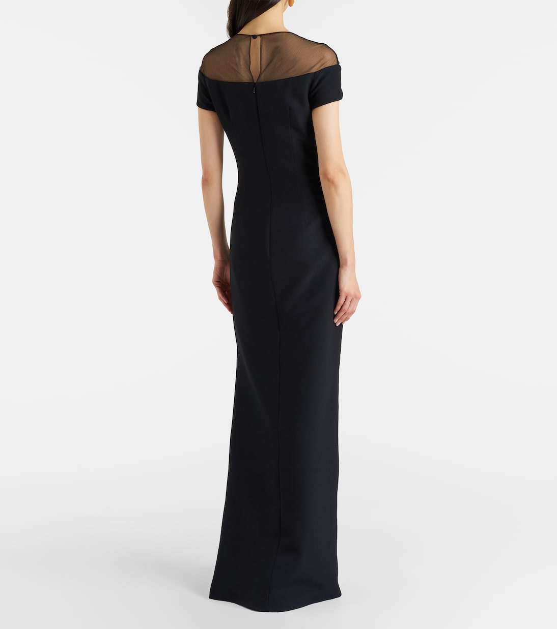 Noah floral-appliqué crêpe gown | Safiyaa