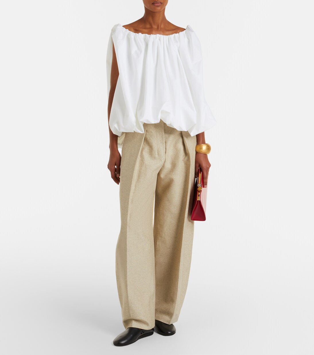 Ovalo cotton and linen barrel-leg pants | Jacquemus