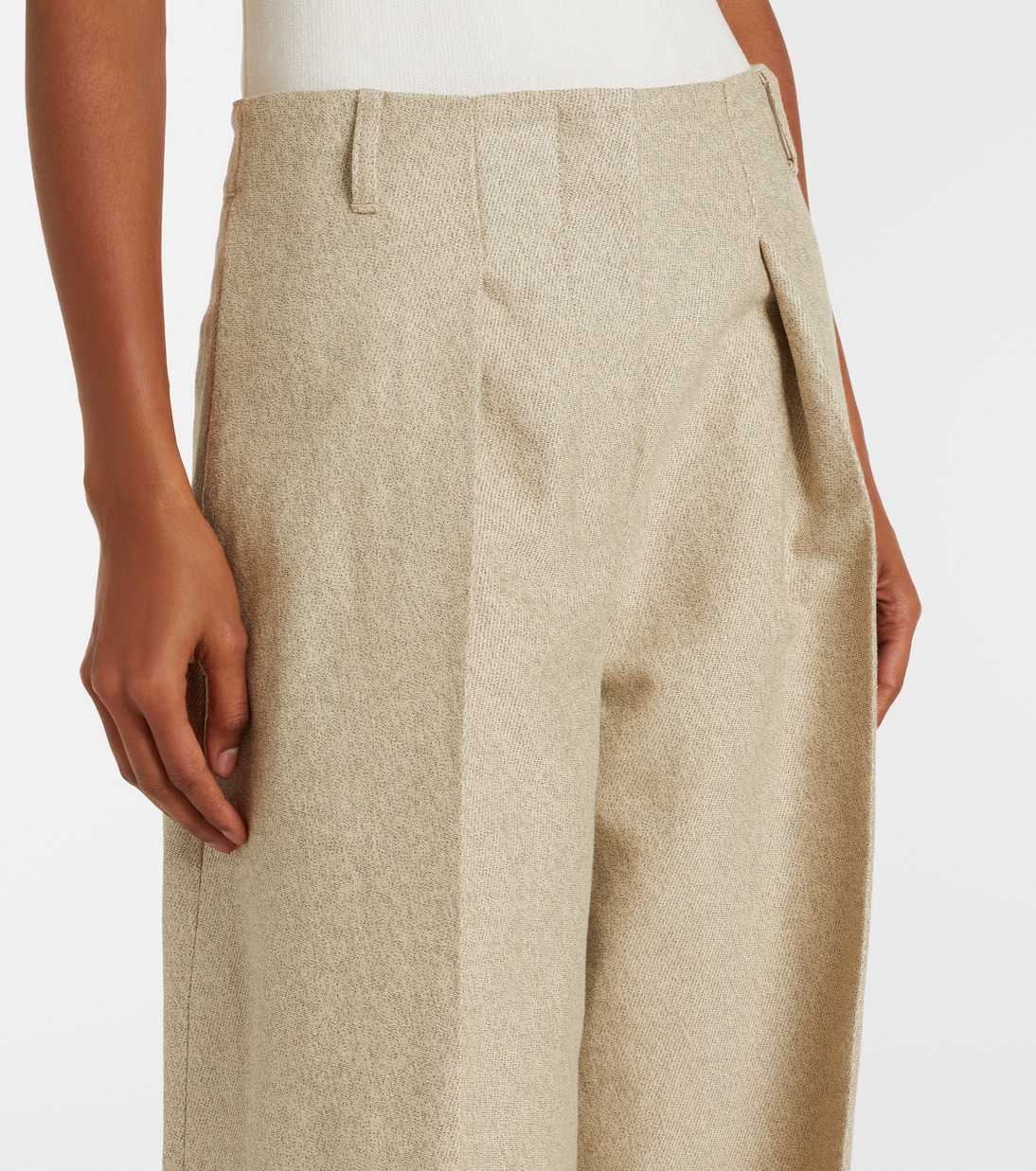 Ovalo cotton and linen barrel-leg pants | Jacquemus