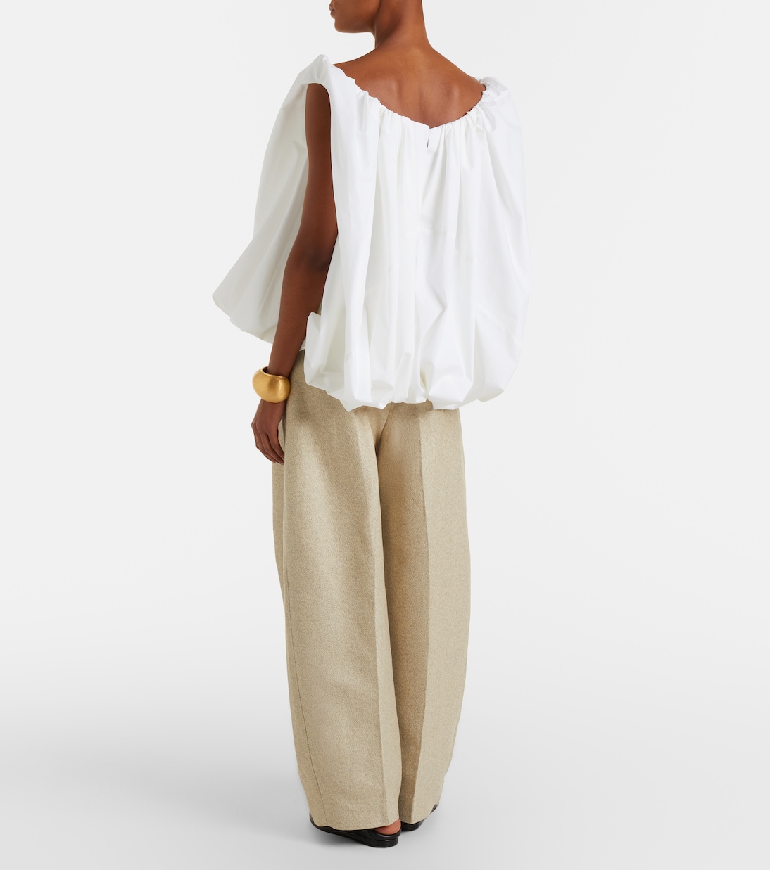Ovalo cotton and linen barrel-leg pants | Jacquemus