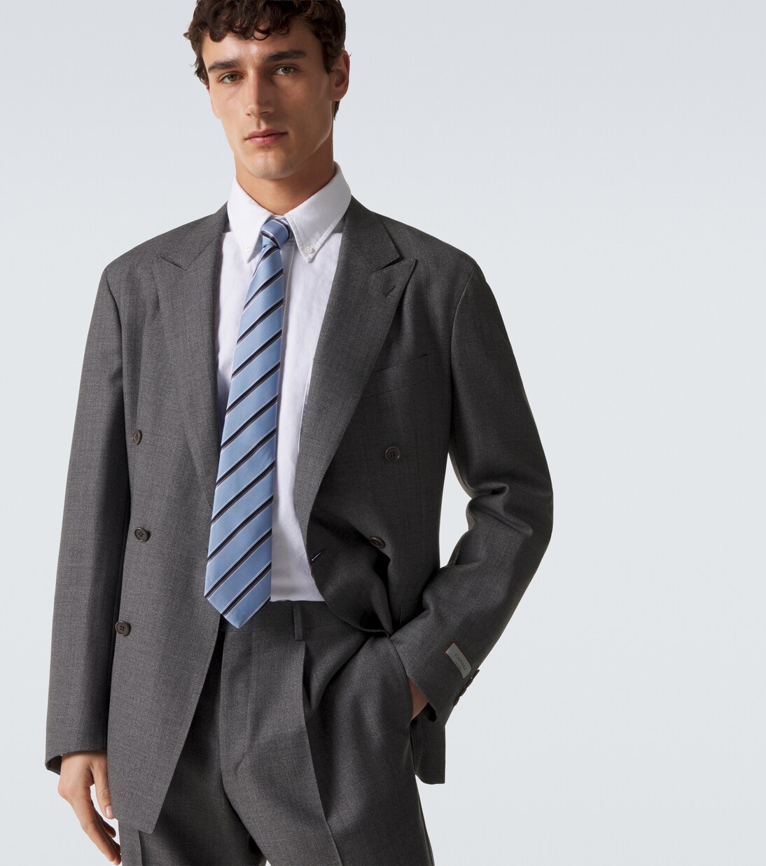 Striped silk tie | Canali