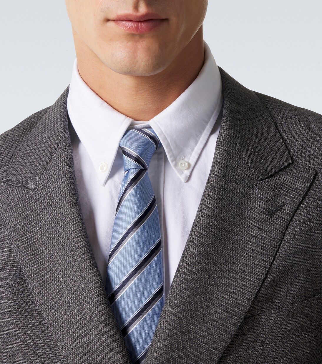 Striped silk tie | Canali