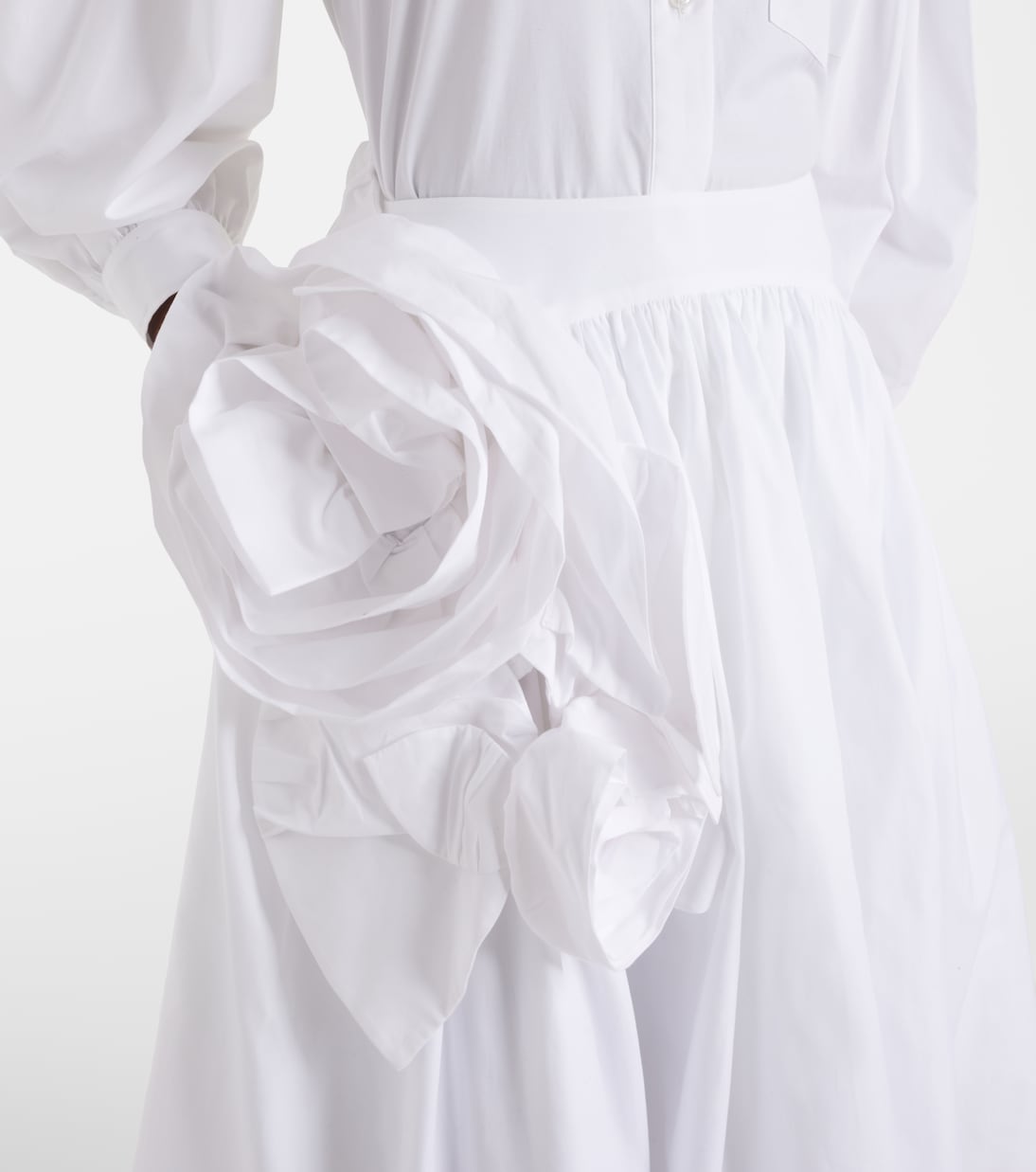 Midirock aus Baumwollpopeline | Simone Rocha