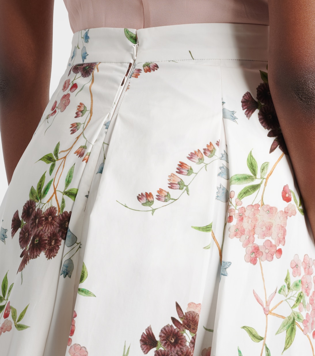 Bedruckter Midirock aus Baumwollpopeline | Erdem