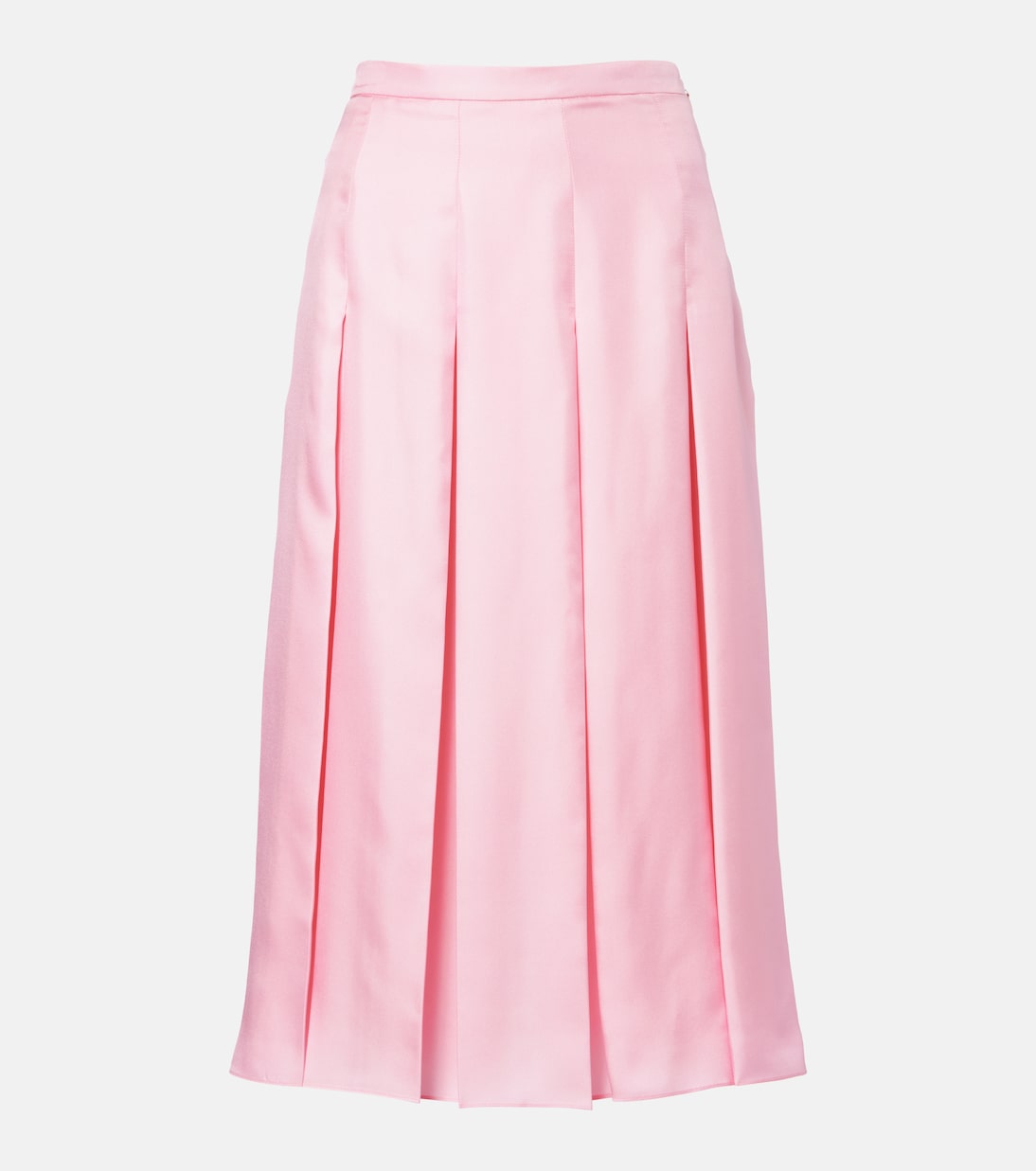 Pleated silk twill midi skirt | Gucci