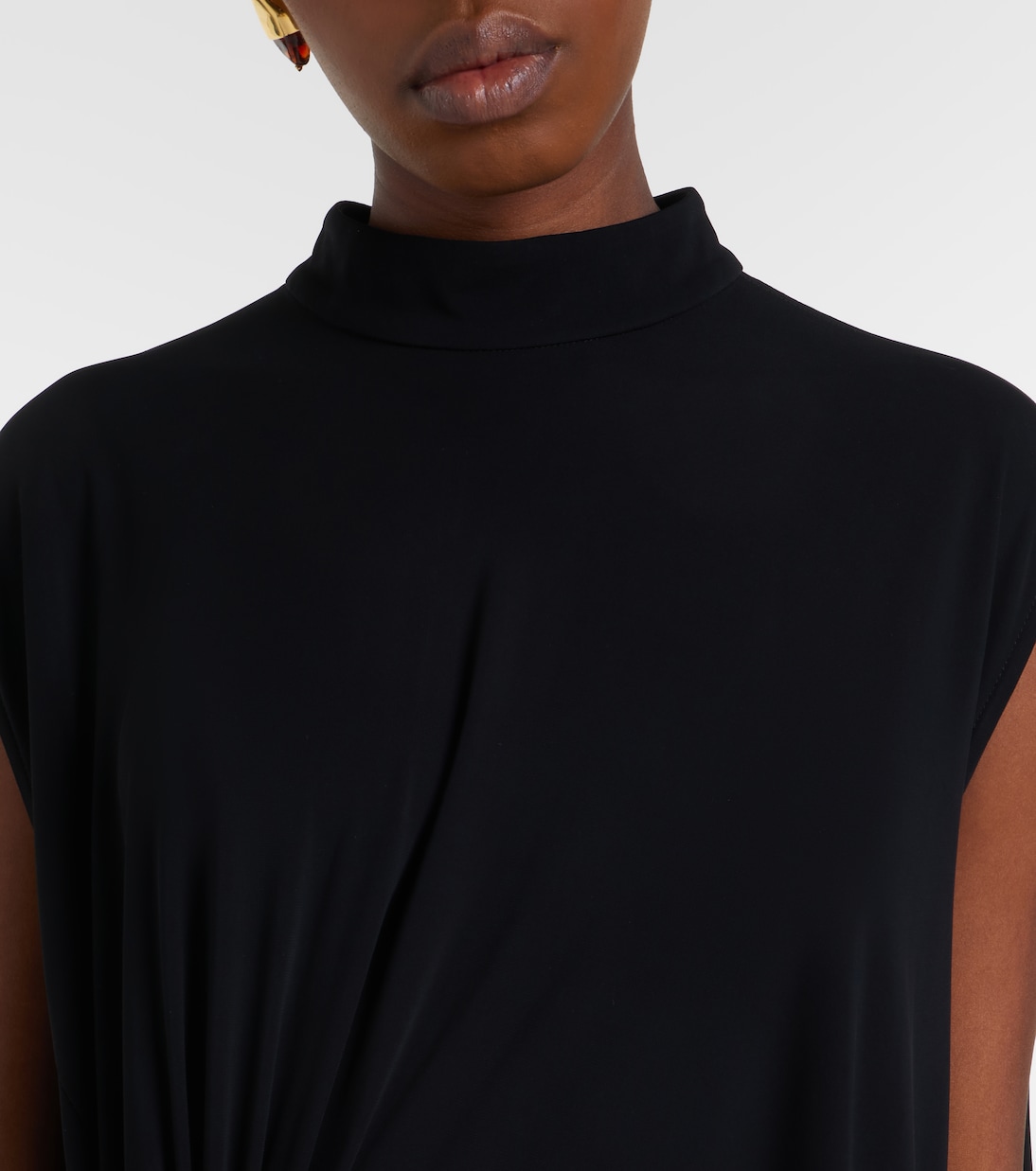 Asymmetric crêpe jersey cocktail dress | Bottega Veneta