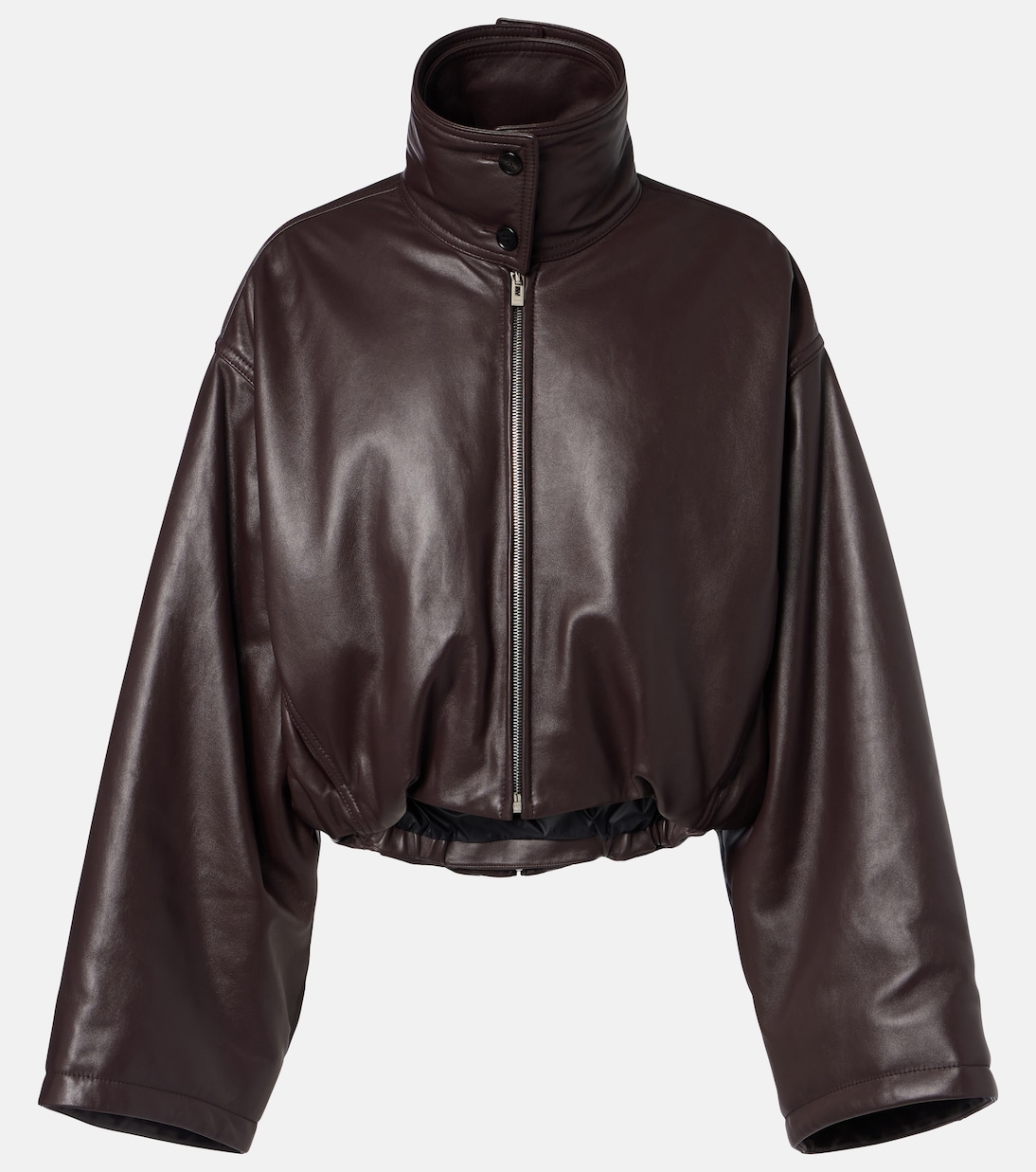 Layered leather bomber jacket | Alaïa