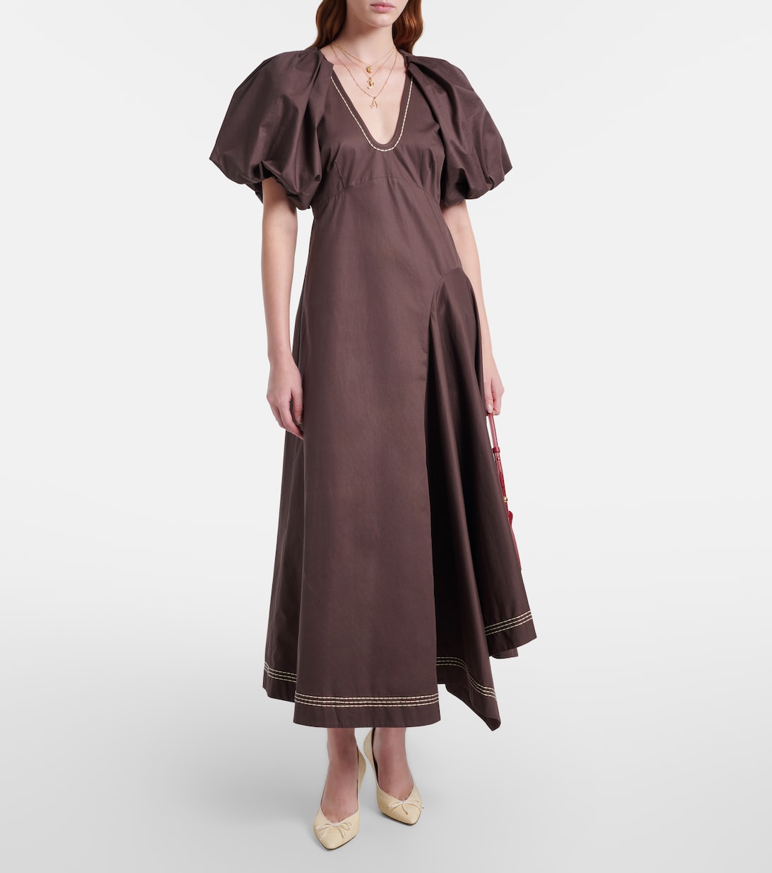 Vestido largo de algodón | Alémais