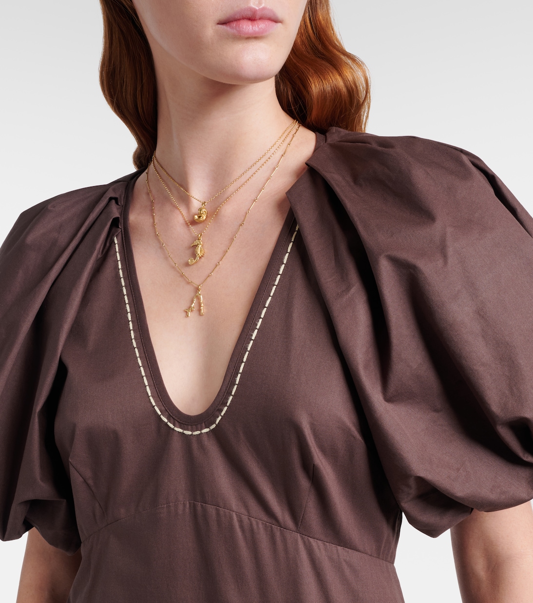 Vestido largo de algodón | Alémais