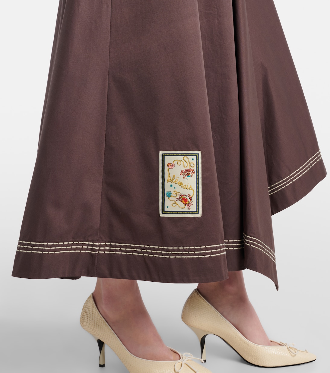 Vestido largo de algodón | Alémais