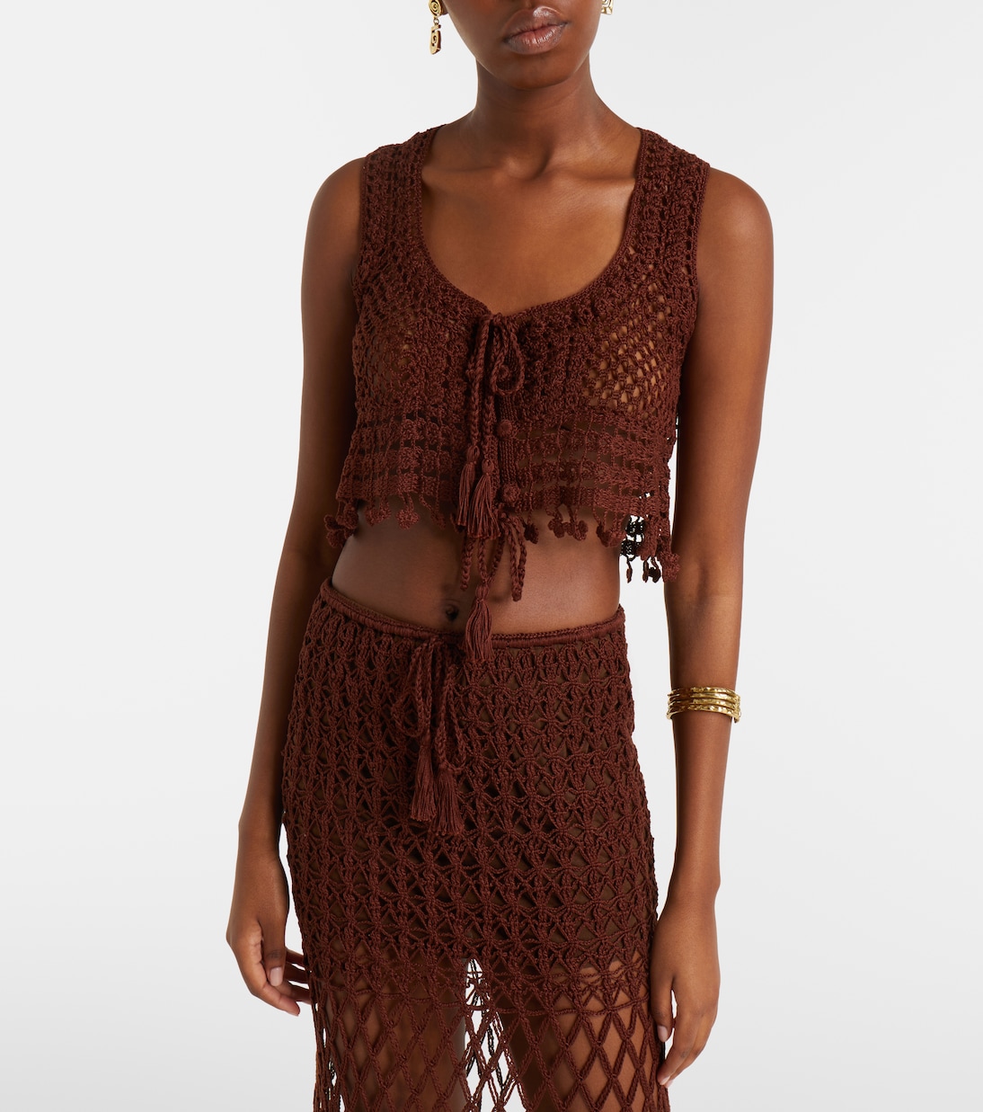 Marrakesh crochet cotton crop top | Anna Kosturova