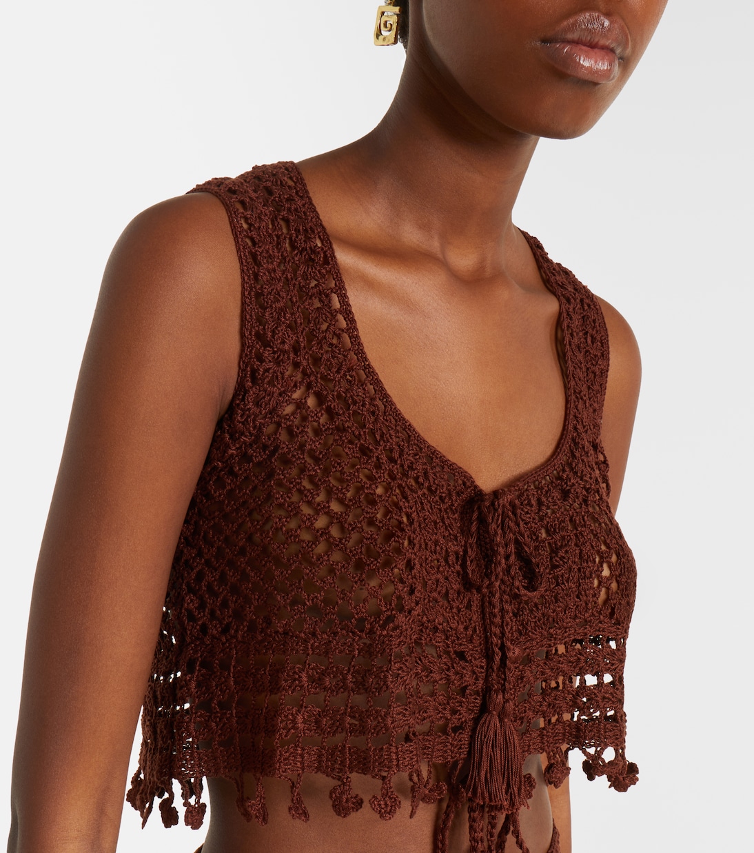 Marrakesh crochet cotton crop top | Anna Kosturova