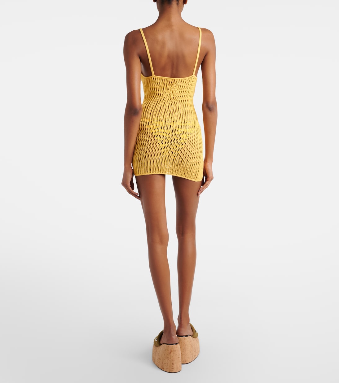 Crochet cotton-blend minidress | The Attico