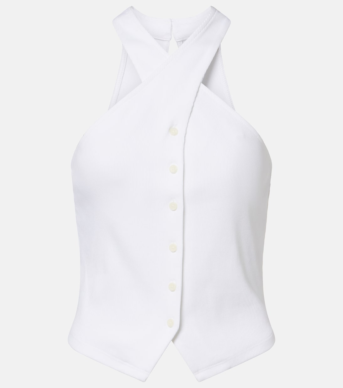 Thea挂脖棉质混纺上衣 | Veronica Beard