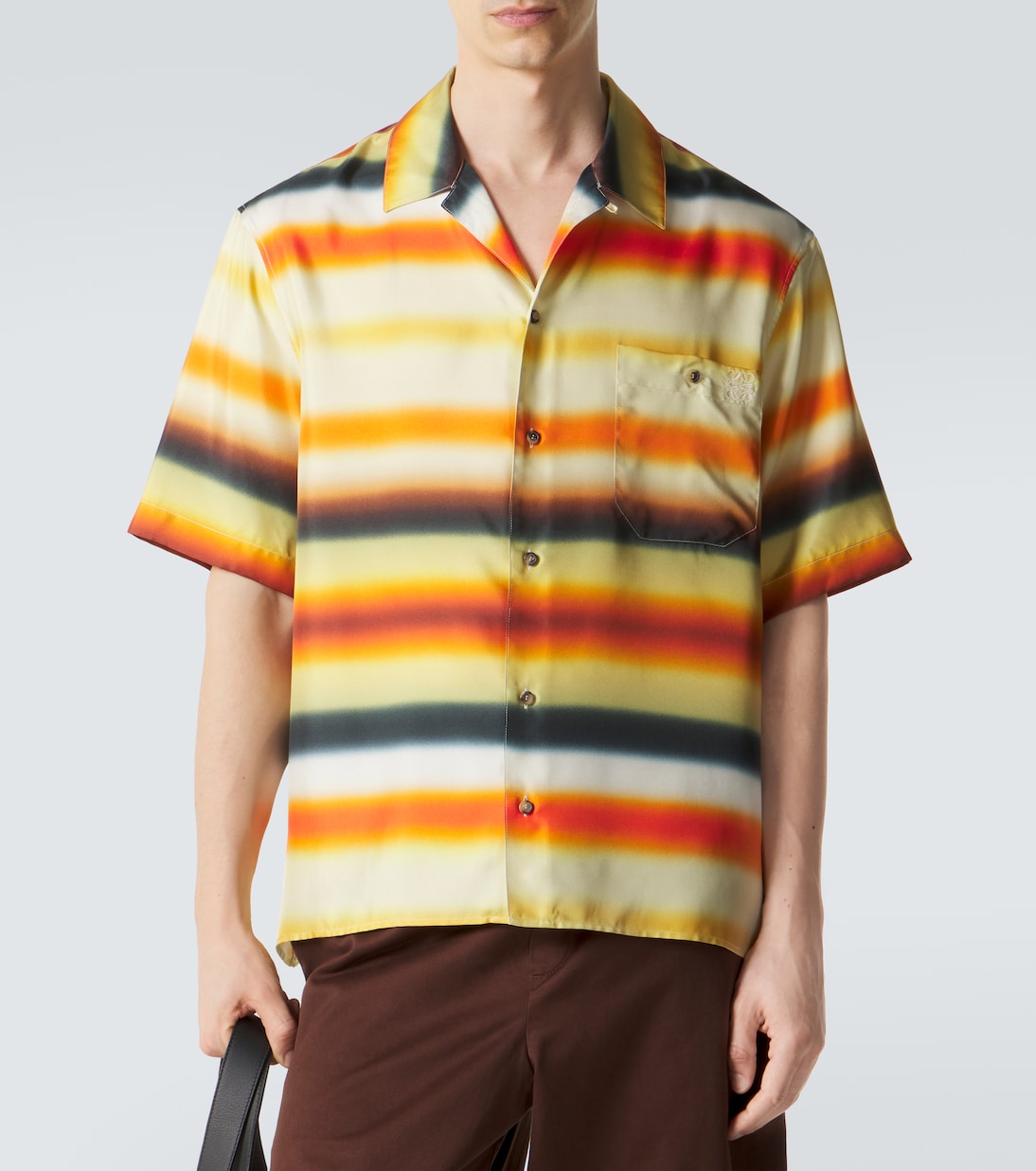 Paula's Ibiza striped cotton-blend shirt | Loewe