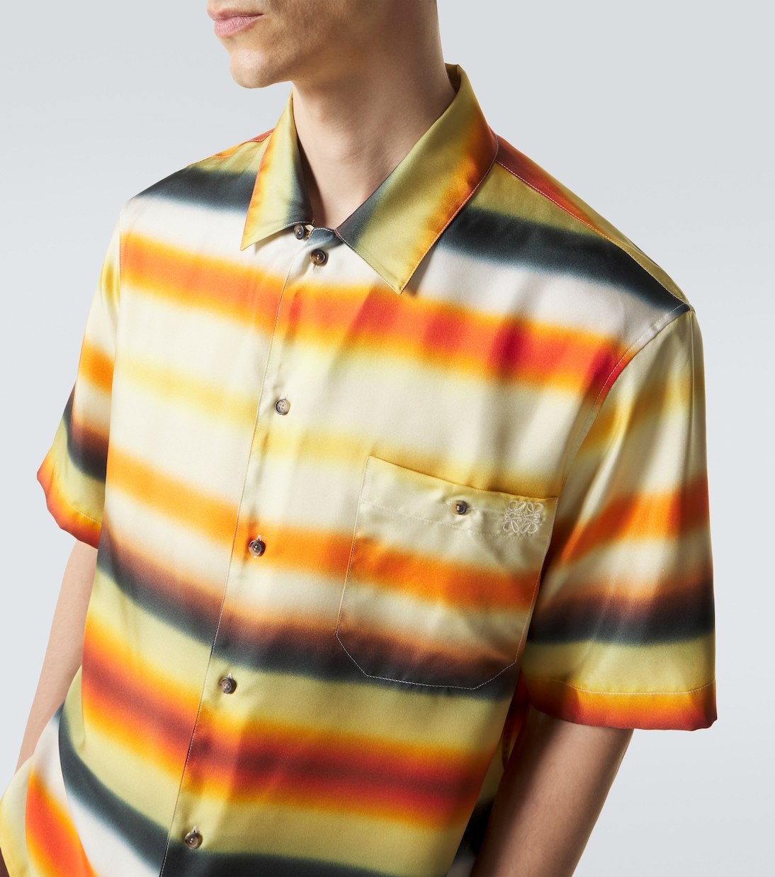 Paula's Ibiza striped cotton-blend shirt | Loewe