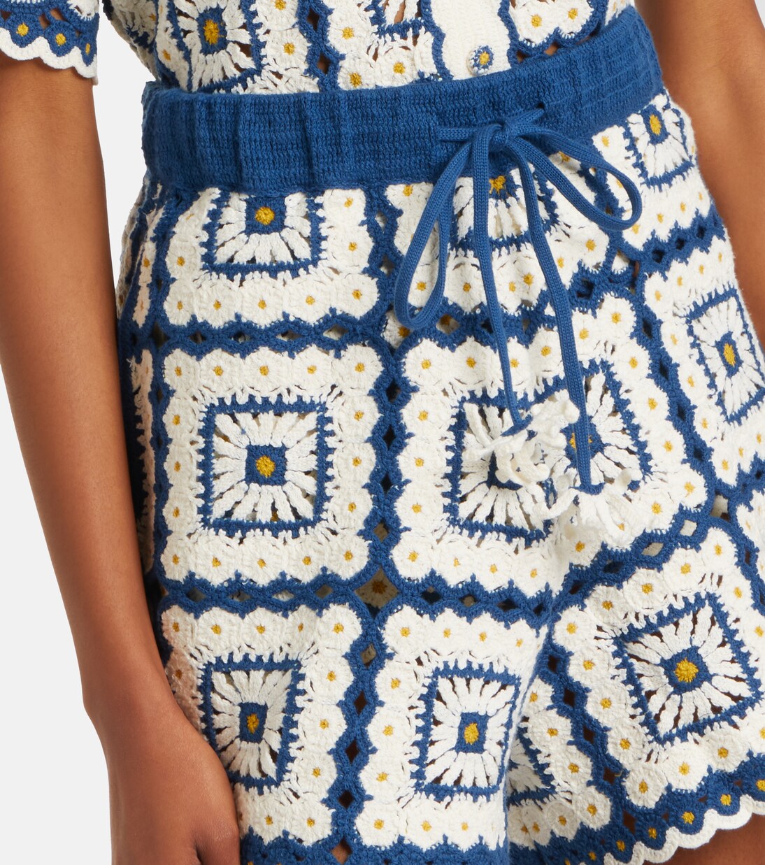 Dolly crochet cotton shorts | Alémais