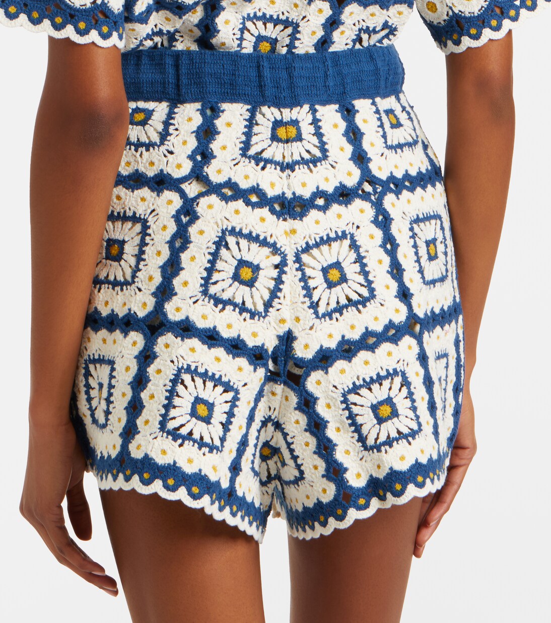 Dolly crochet cotton shorts | Alémais