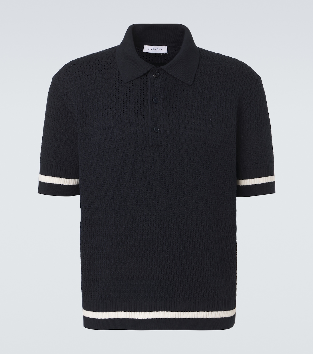 Crochet cotton polo shirt | Givenchy