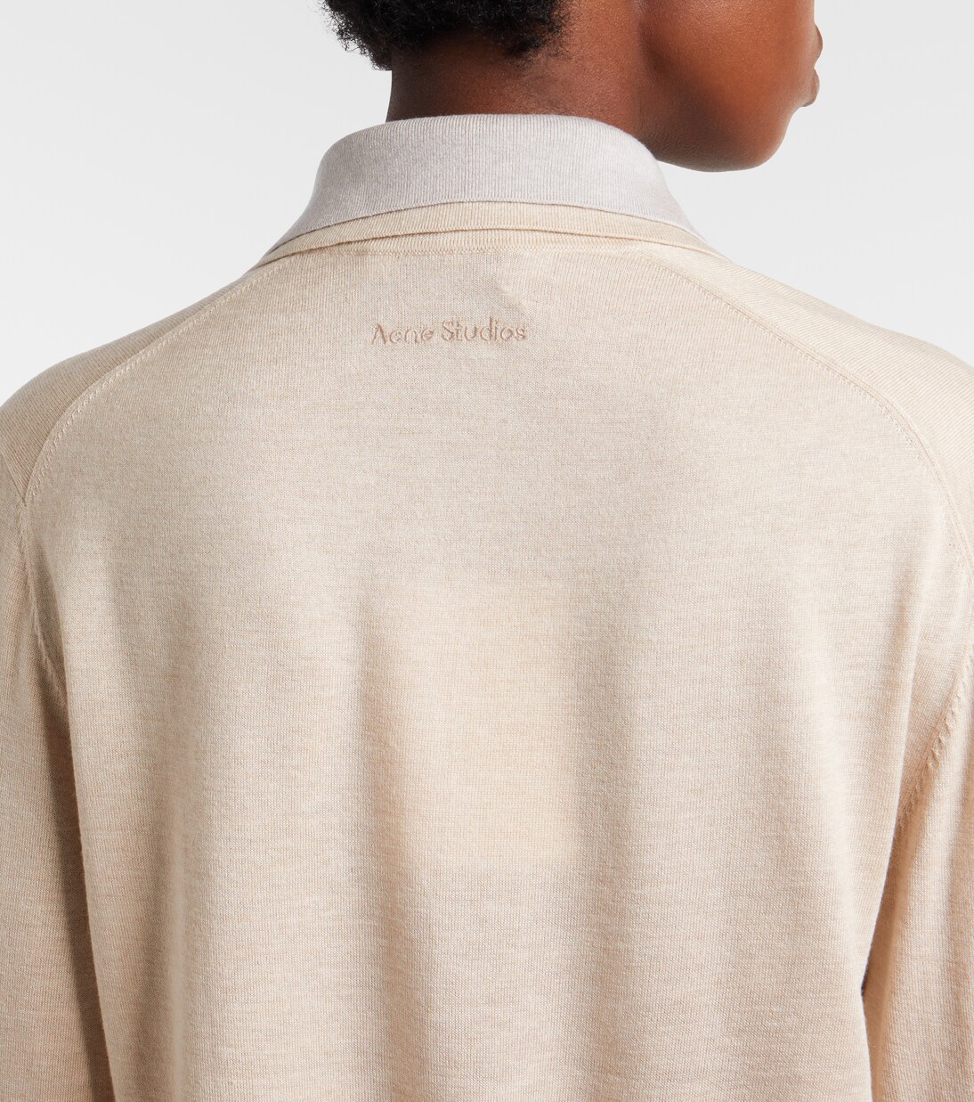 Jersey polo en mezcla de seda, lana y cachemir | Acne Studios