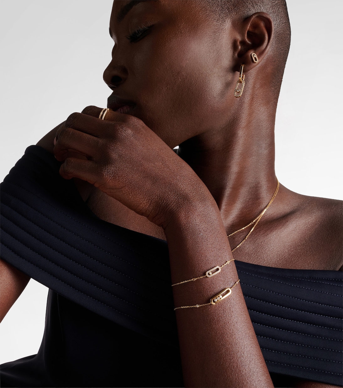 Pulsera Move Uno de oro de 18 ct con diamantes | Messika