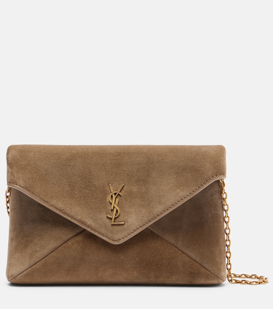 Cassandre Small suede clutch | Saint Laurent
