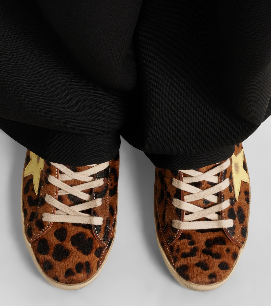 Super-Star leopard-print calf hair sneakers | Golden Goose