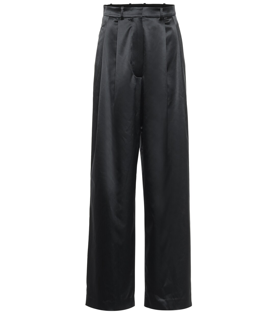 Pantalon ample à taille haute en satin | Dodo Bar Or