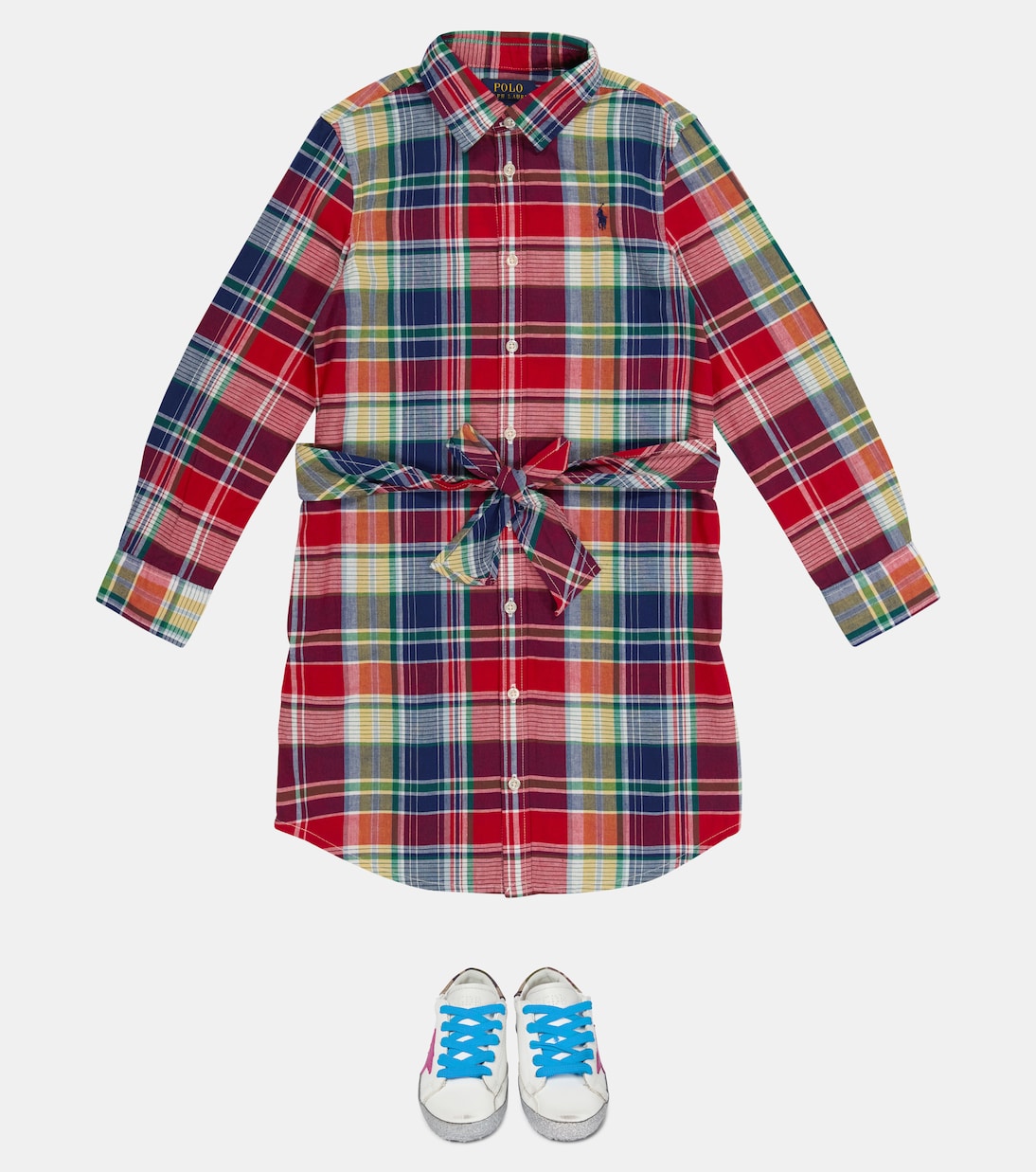 Robe à carreaux en coton | Polo Ralph Lauren Kids