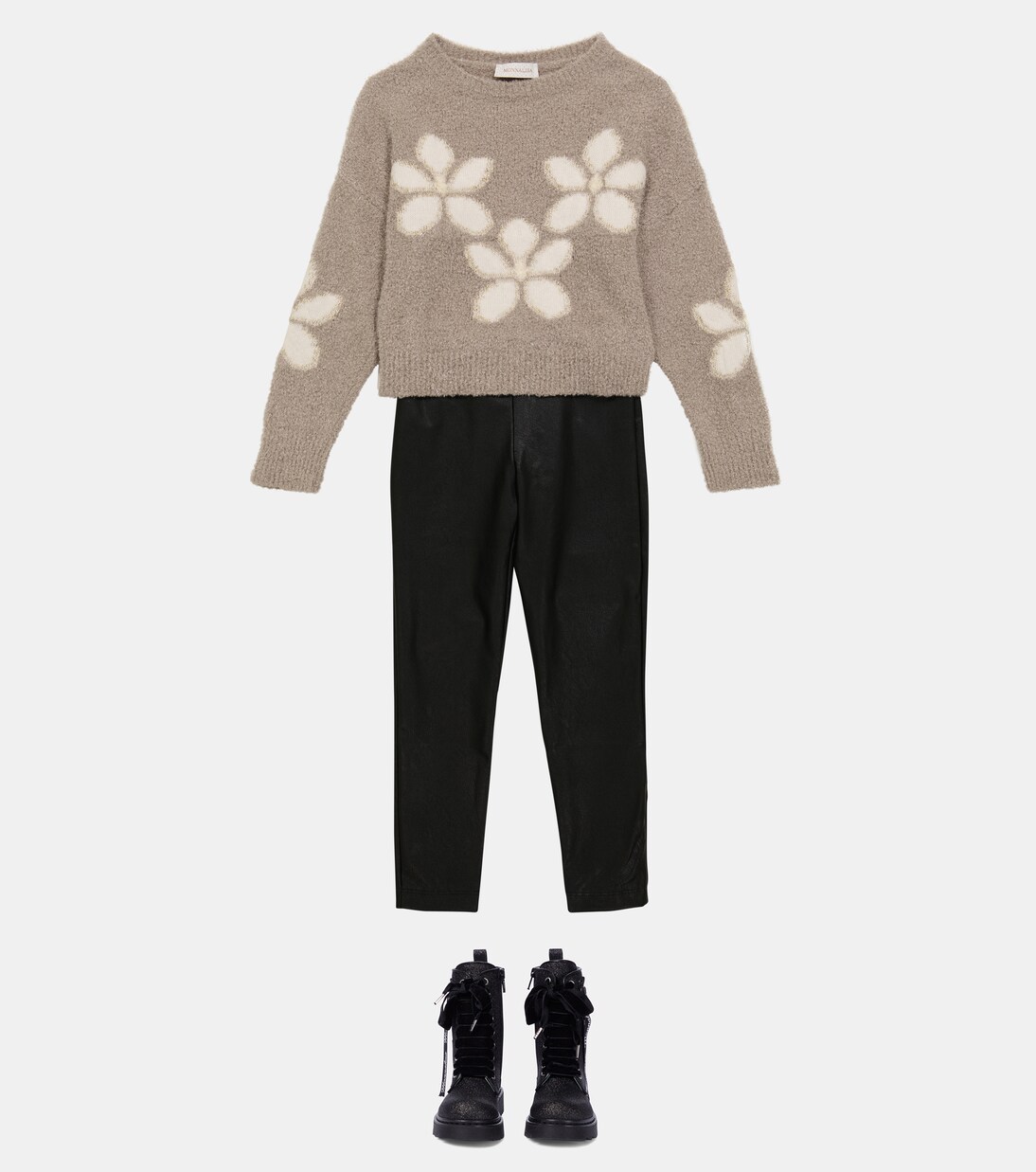 Floral lamé sweater | Monnalisa