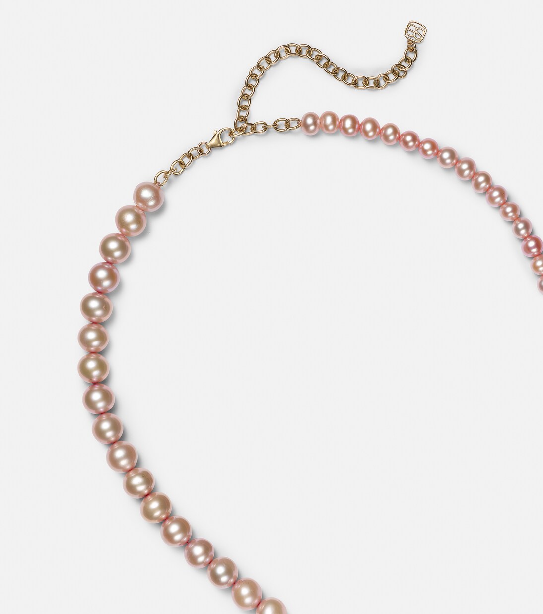 Halskette aus Perlen mit 14kt Gelbgold (585/1000) und Diamant | Sydney Evan