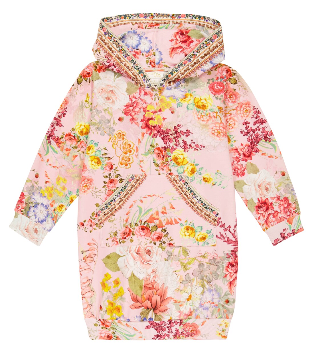 Floral cotton-blend sweatshirt dress | Camilla Kids