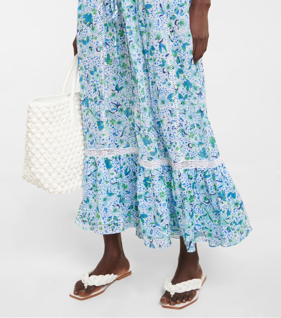 Bedrucktes Maxikleid Carine aus Baumwolle | Poupette St Barth