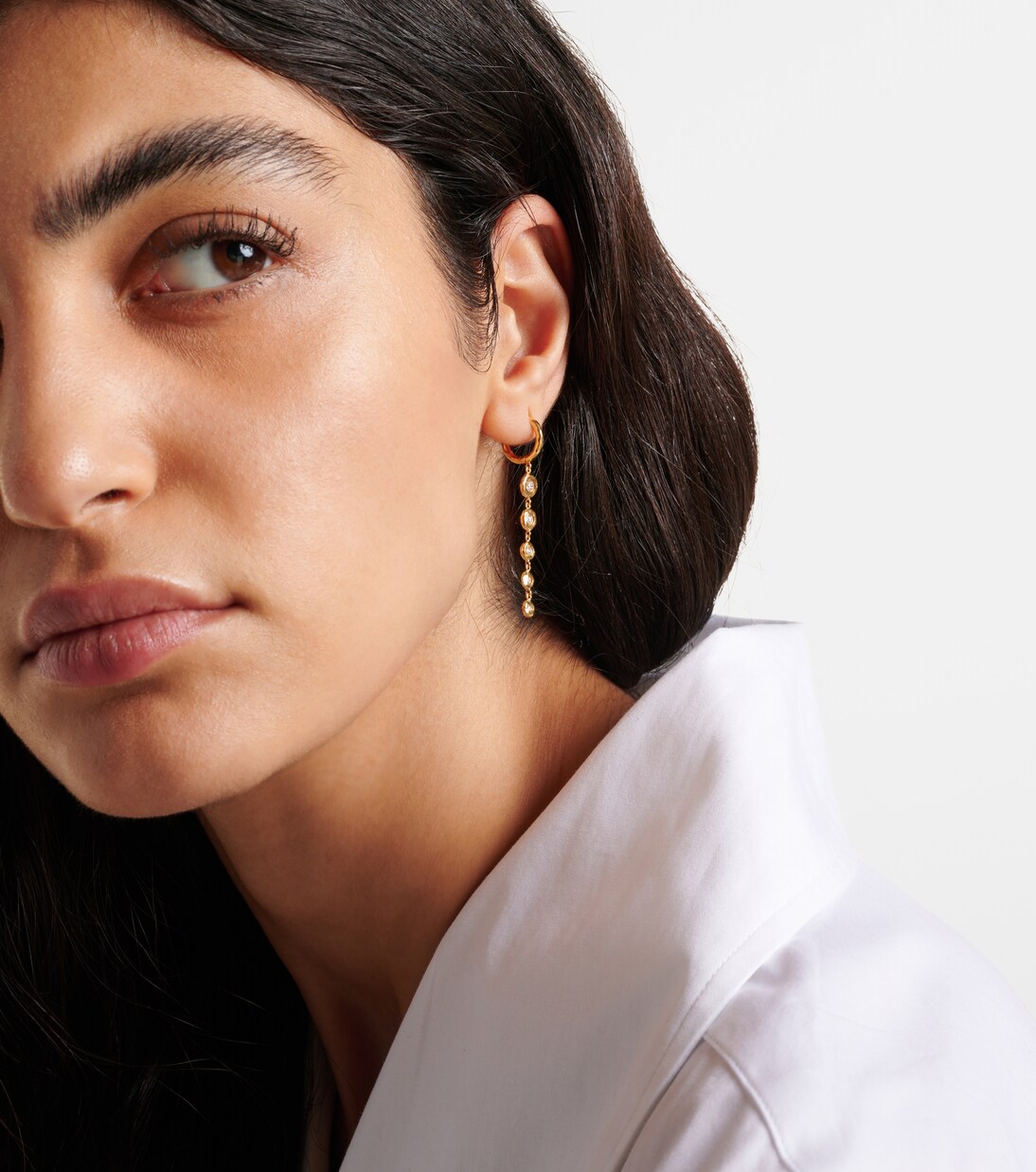 Ohrringe Charmed Micro Gabby aus 18kt Gelbgold mit Diamanten | Octavia Elizabeth