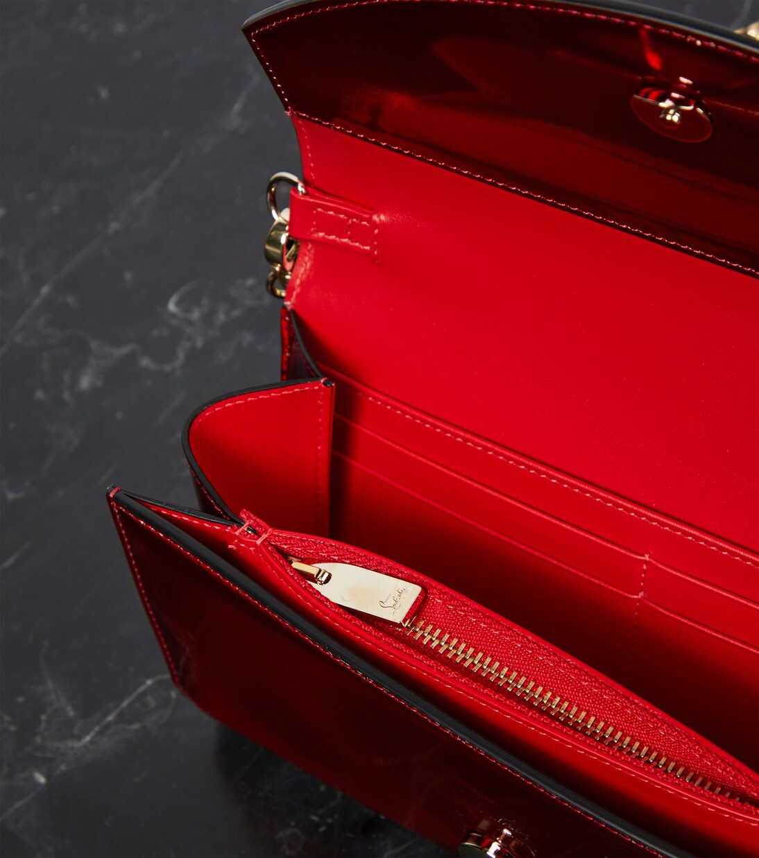Loubi54 patent leather clutch | Christian Louboutin
