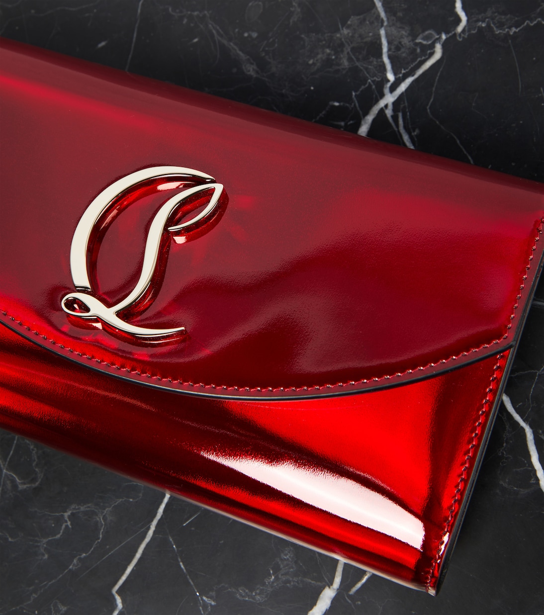 Loubi54 patent leather clutch | Christian Louboutin