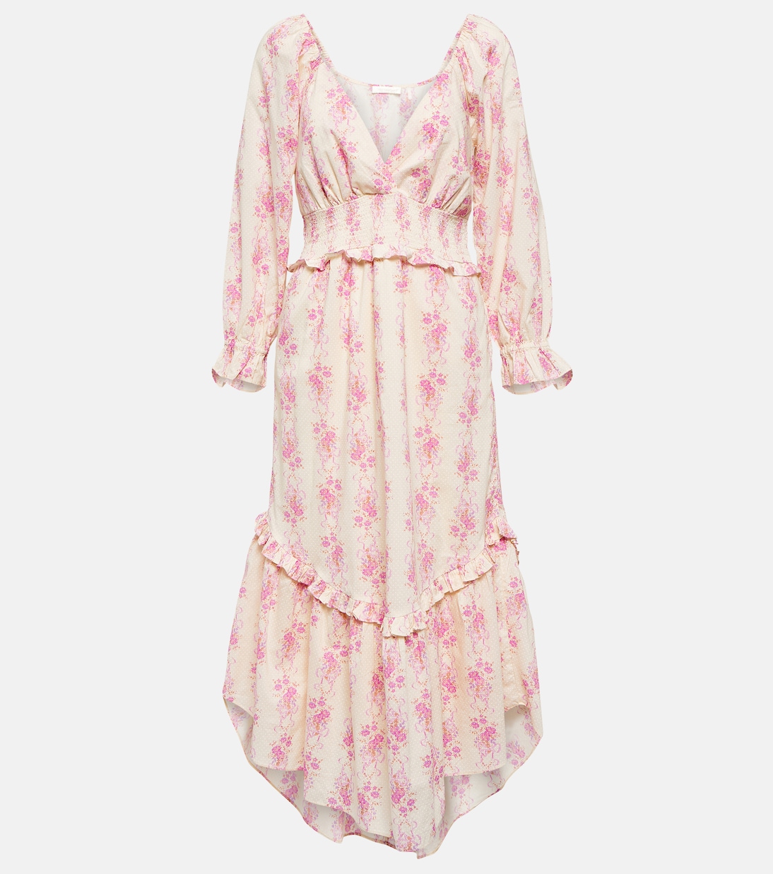 Firefly floral cotton midi dress | LoveShackFancy