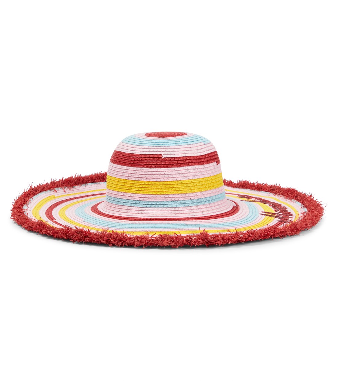 Striped logo-embroidered sun hat | Monnalisa