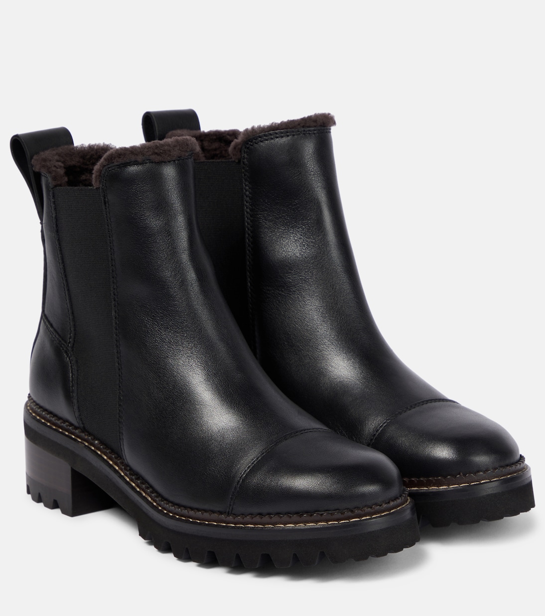 Mallory leather Chelsea boots | See By Chloé