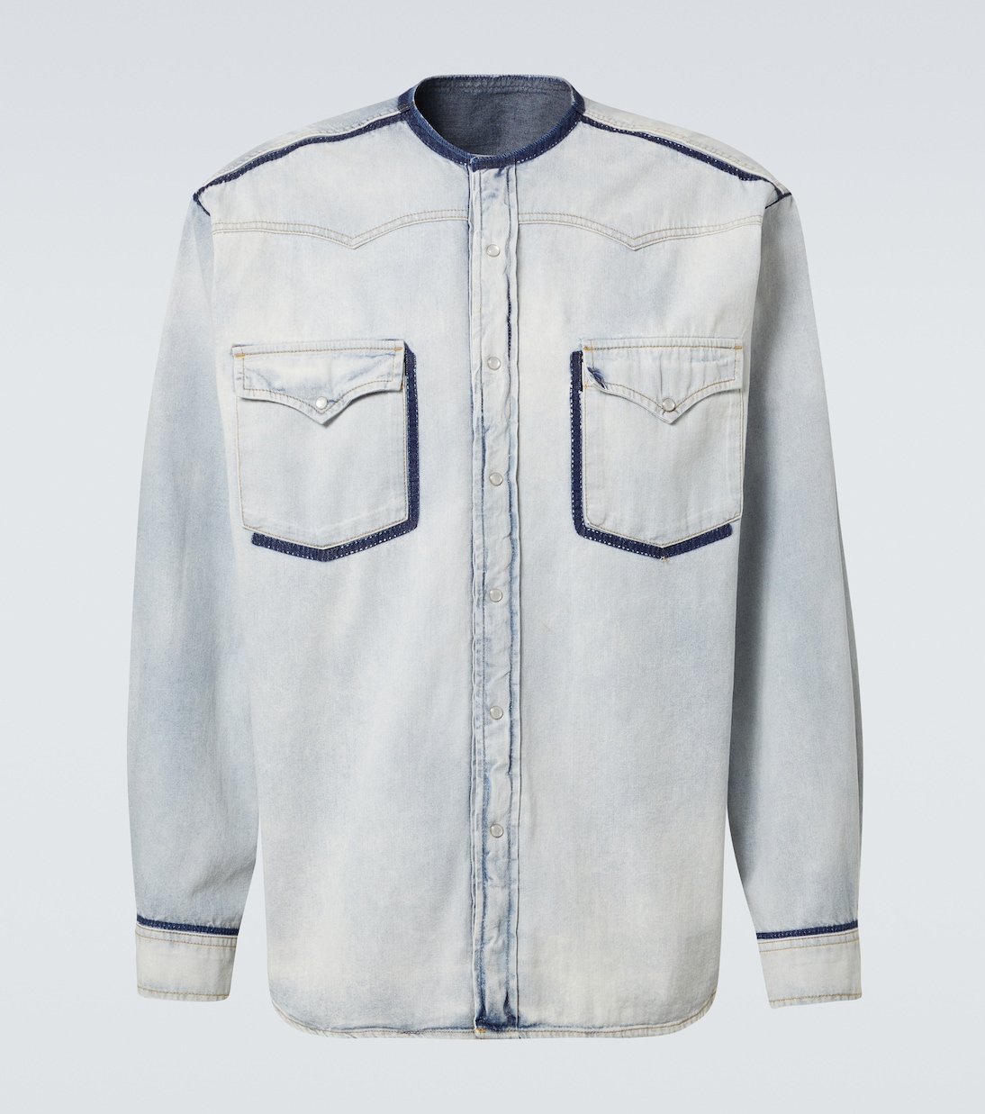 Embellished denim overshirt | Maison Margiela