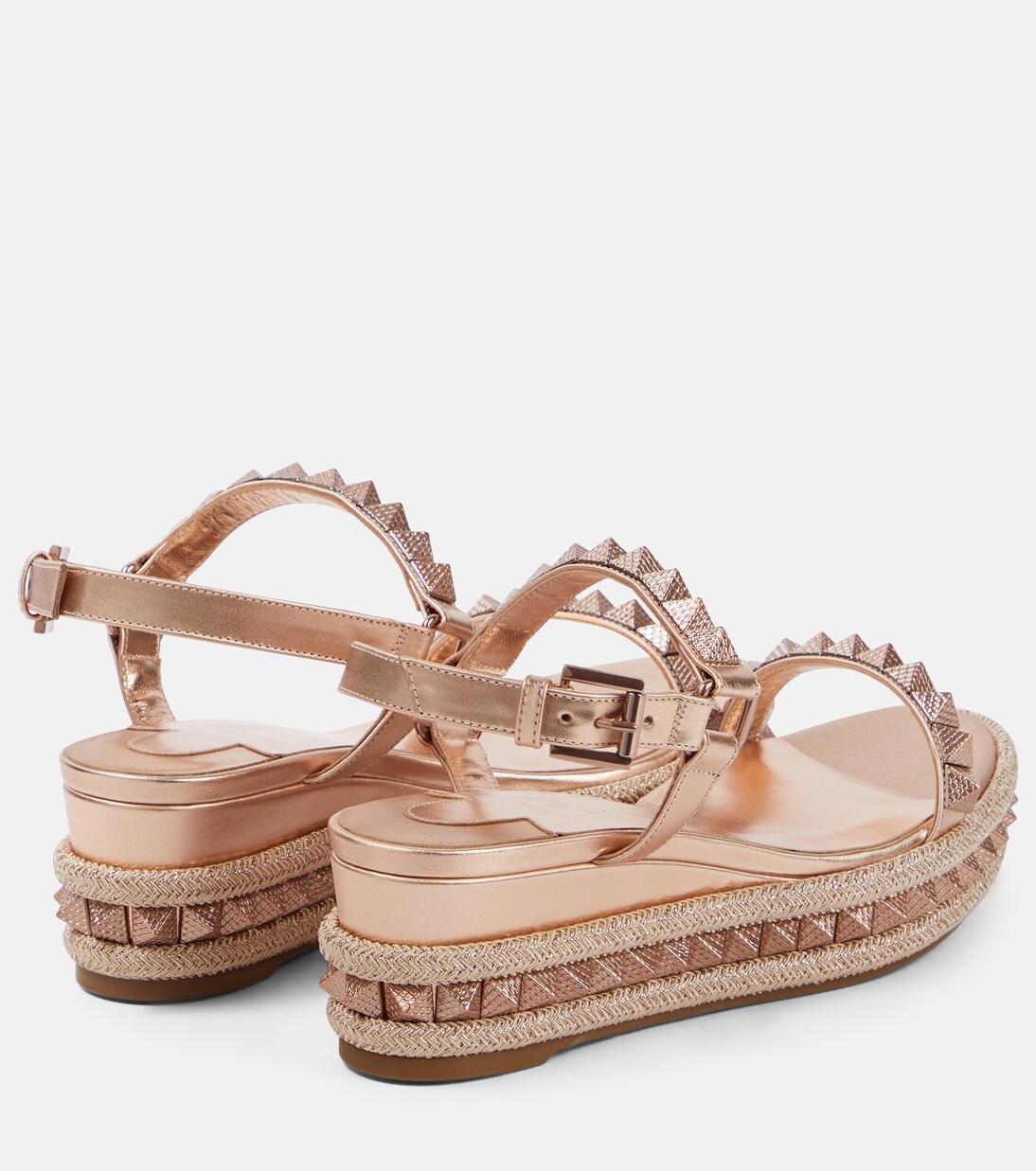 صندل إسبادريل ويدح من الجلد Pyra Clou | Christian Louboutin