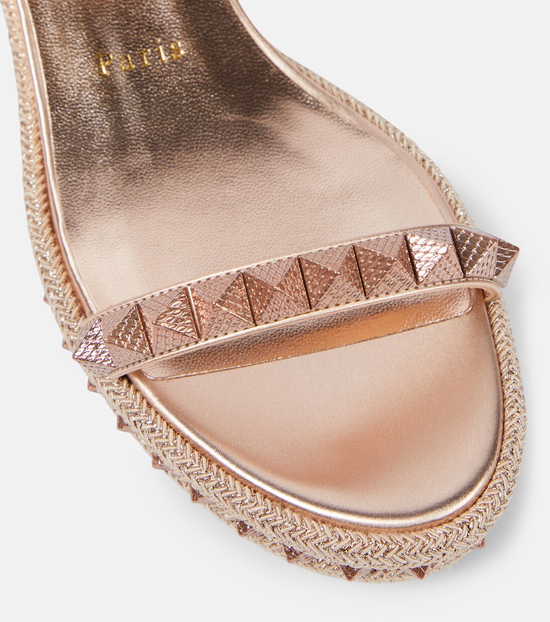 صندل إسبادريل ويدح من الجلد Pyra Clou | Christian Louboutin