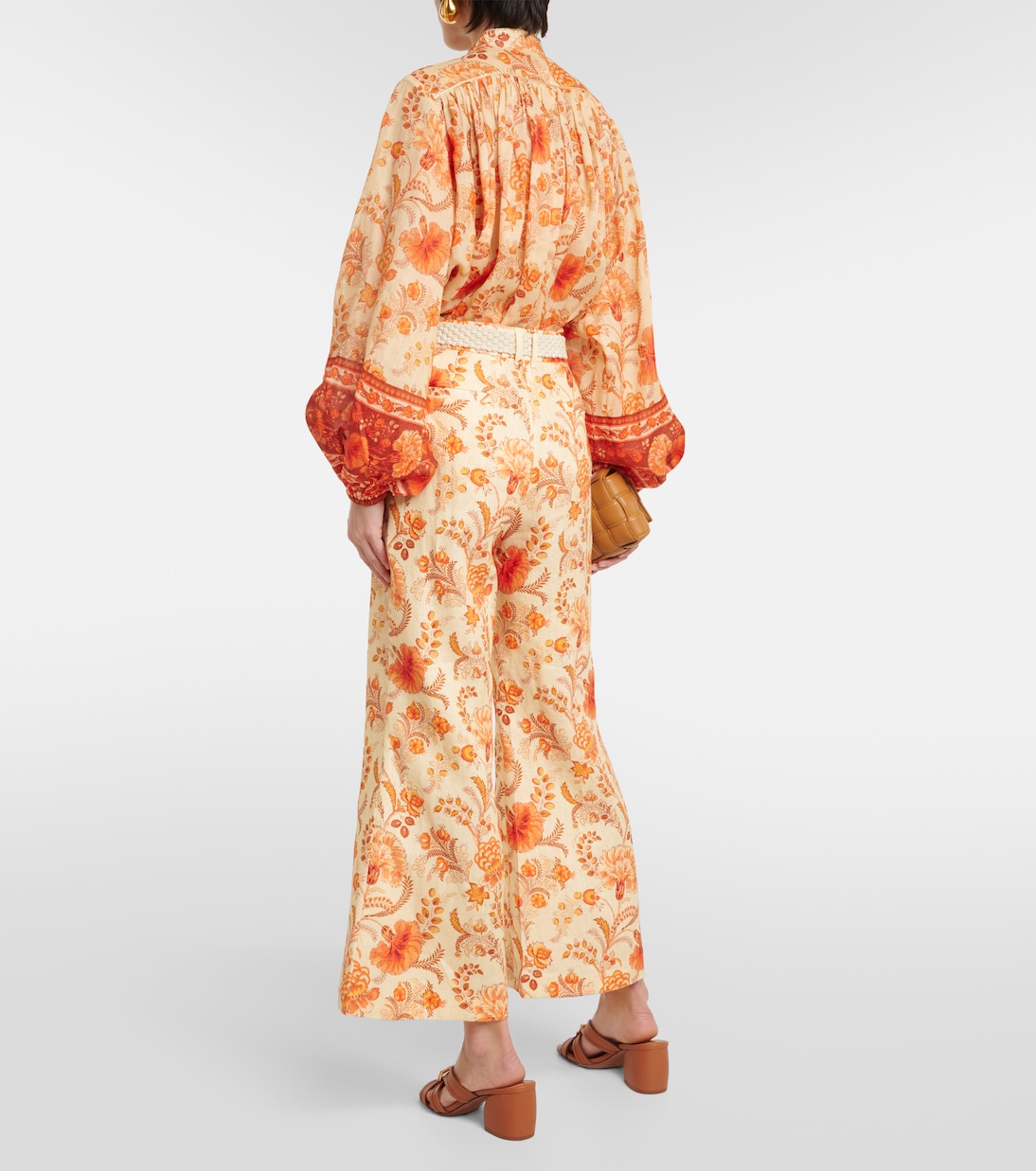 Junie cropped linen flared pants | Zimmermann